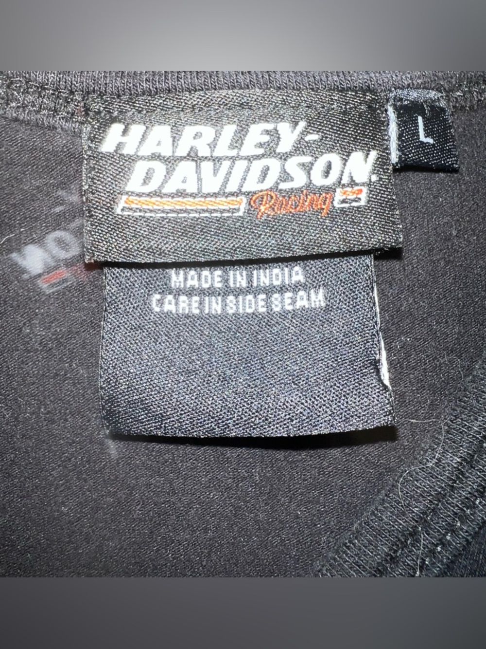 HARLEY DAVIDSON Woman’s Black & Orange Embroidered Label Zip-Up Sleeveless Top - Picture 5 of 5